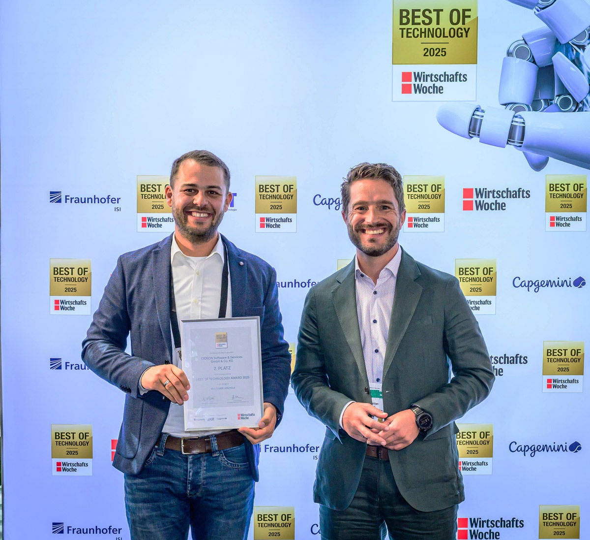 Wirtschaftswoche Best of Technology Auszeichnung 2. Platz Wirtschaftswoche Best of Technology Auszeichnung 2. Platz